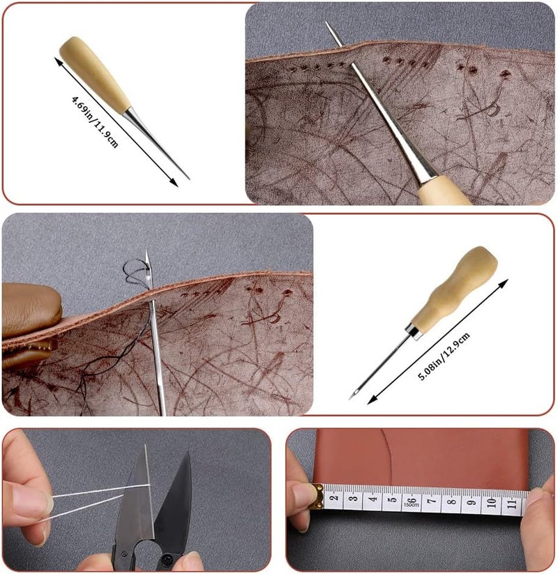 MORFEN Sewing Kit for Adults, 38 Pcs Heavy Duty Sewing Kit, Needle and Thread Kit with Hand Sewing Needles 8 Upholstery Thread, Upholstery Repair Kit for Carpet Canvas DIY Sewing Repair - Image 5